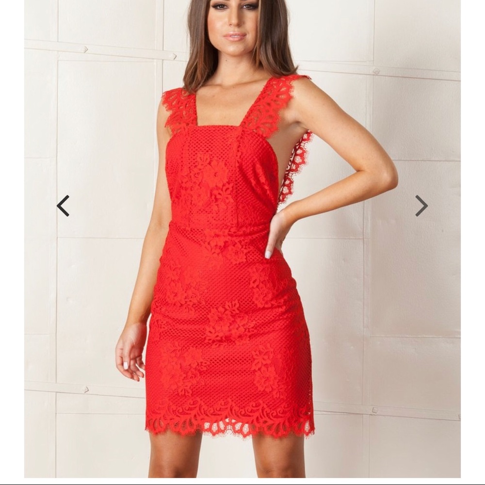 For Love and Lemons red mini dress